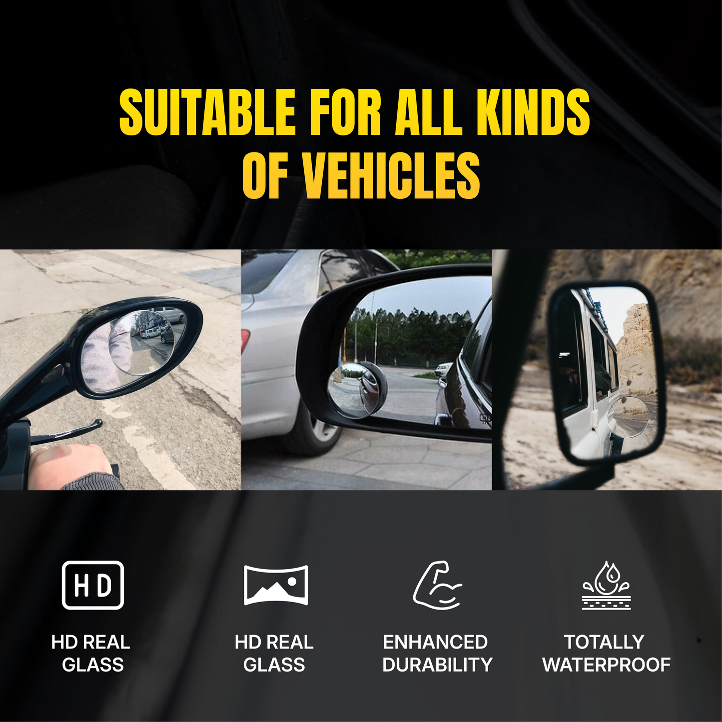 Hoora Blind Spot Mirror (Round Convex)