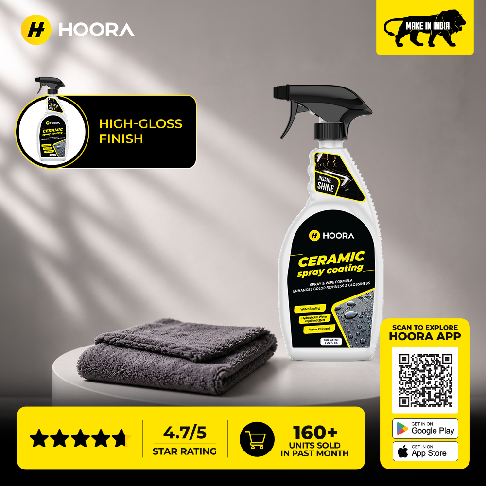 Hoora Ceramic Spray Coating and One Microfiber Cloth Combo