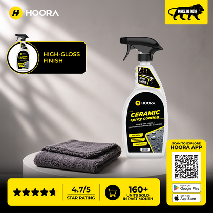 Hoora Ceramic Spray Coating and One Microfiber Cloth Combo