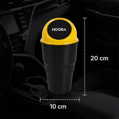 Hoora Compact Car Dustbin Pack of 2 (Leakproof Build)