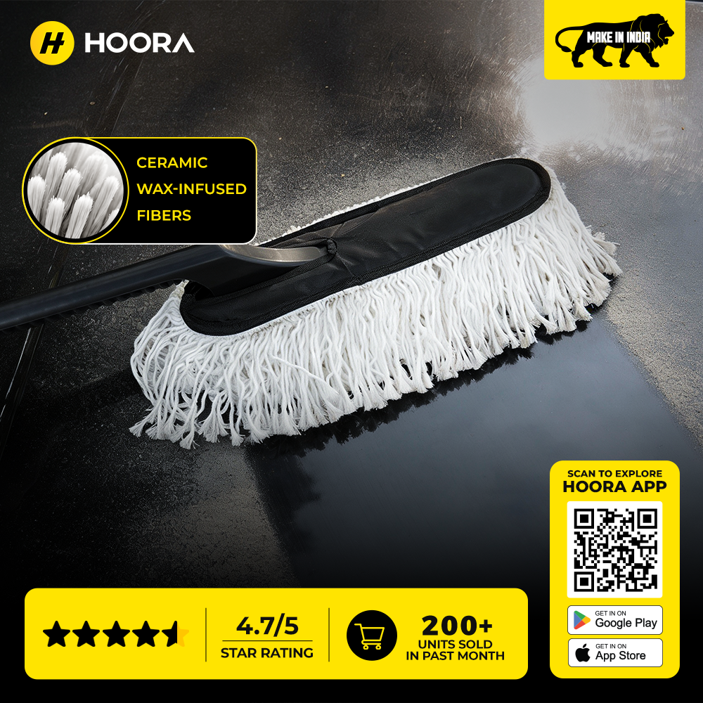 Hoora Quick Clean Car Duster (Ceramic Wax-Infused Fibers)