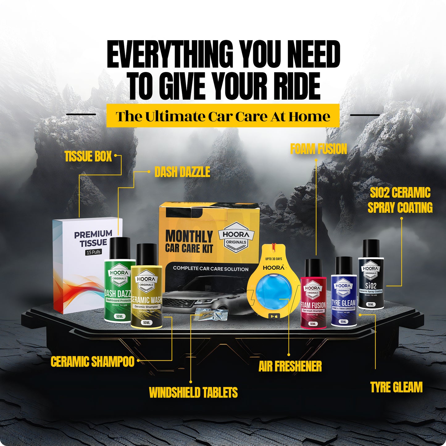 Hoora Monthly Car Care Kit
