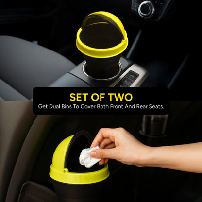 Hoora Compact Car Dustbin Pack of 2