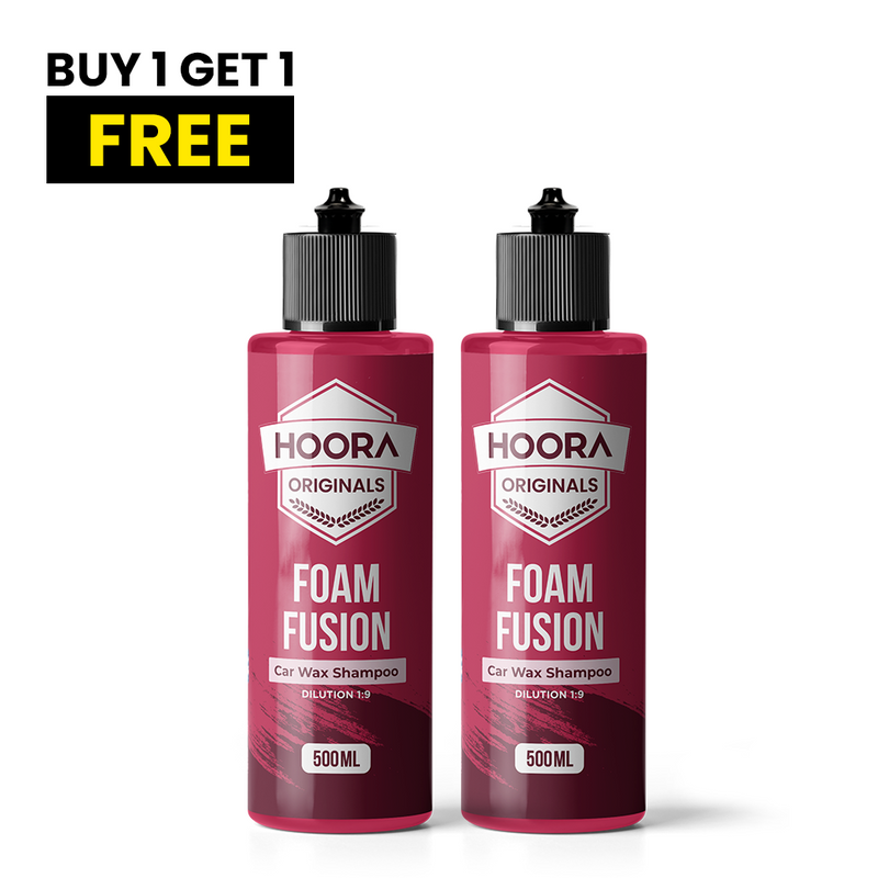 Hoora Foam Car Wash Shampoo (500 ml Thick Foam, pH Balanced) Buy 1 Get 1 Free - Hoora