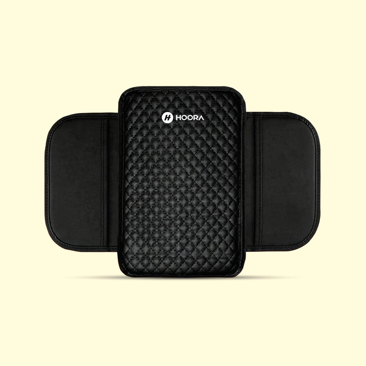 Hoora Luxury Car Armrest Cushion with Dual Side Pockets