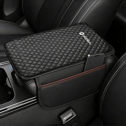 Hoora Luxury Car Armrest Cushion with Dual Side Pockets