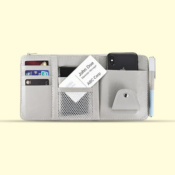 Hoora Car Visor Organizer with Zipper (Universal Fit)