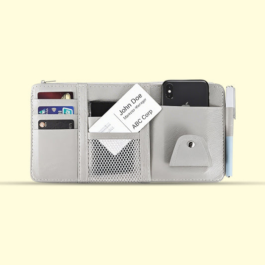 Hoora Car Visor Organizer with Zipper (Universal Fit)