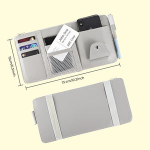 Hoora Car Visor Organizer with Zipper (Universal Fit)