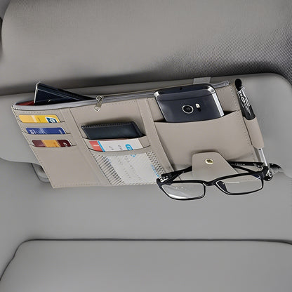 Hoora Car Visor Organizer with Zipper (Universal Fit)