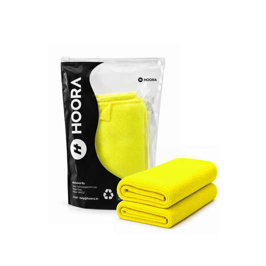 Hoora Premium All-Purpose Microfiber Cloth Pack Of 2 (350 GSM)