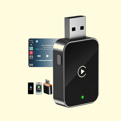 Hoora 2-in-1 Wireless CarPlay & Android Auto Adapter