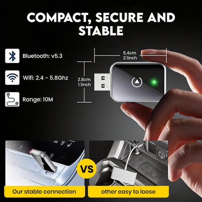 Hoora 2-in-1 Wireless CarPlay & Android Auto Adapter