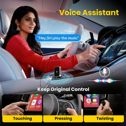 Hoora 2-in-1 Wireless CarPlay & Android Auto Adapter