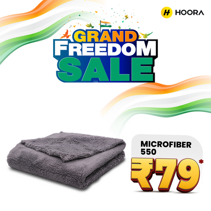 Hoora Microfiber Cloth 550 GSM Pack of 1 (With Ultra-Absorbent Fibers)