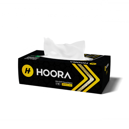 Hoora Premium Tissue Box Pack Of 1 (Ultra-Soft & Highly Absorbent)