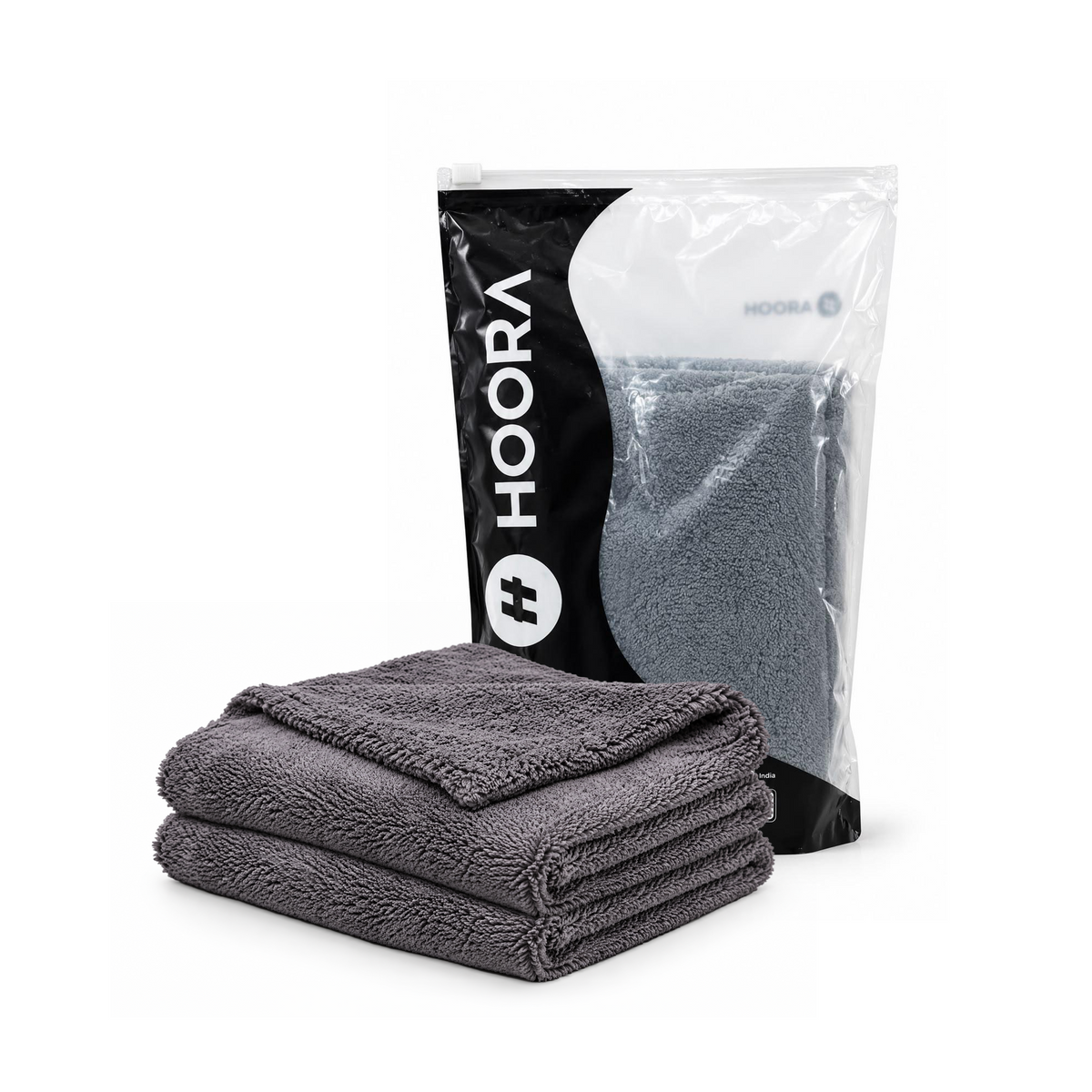 Hoora Microfiber Cloth 550 GSM Pack of 2(With Ultra-Absorbent Fibers)
