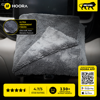 Hoora Microfiber Cloth 550 GSM  Pack of 2(With Ultra-Absorbent Fibers)