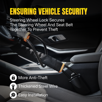 Steering lock anti theft lock