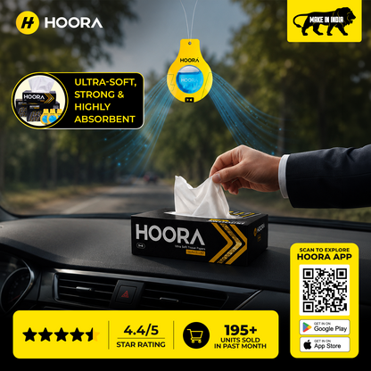 Hoora Premium Tissue Box & Air Freshener (Combo Pack)