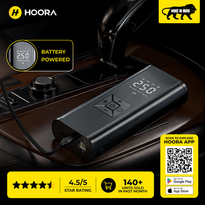 Hoora Wireless Tyre Inflator (With Digital Auto-Shutoff)