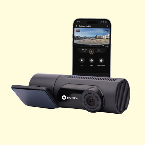 Hoora Car Dashcam (with Night Vision, Built in Wifi and Mic)