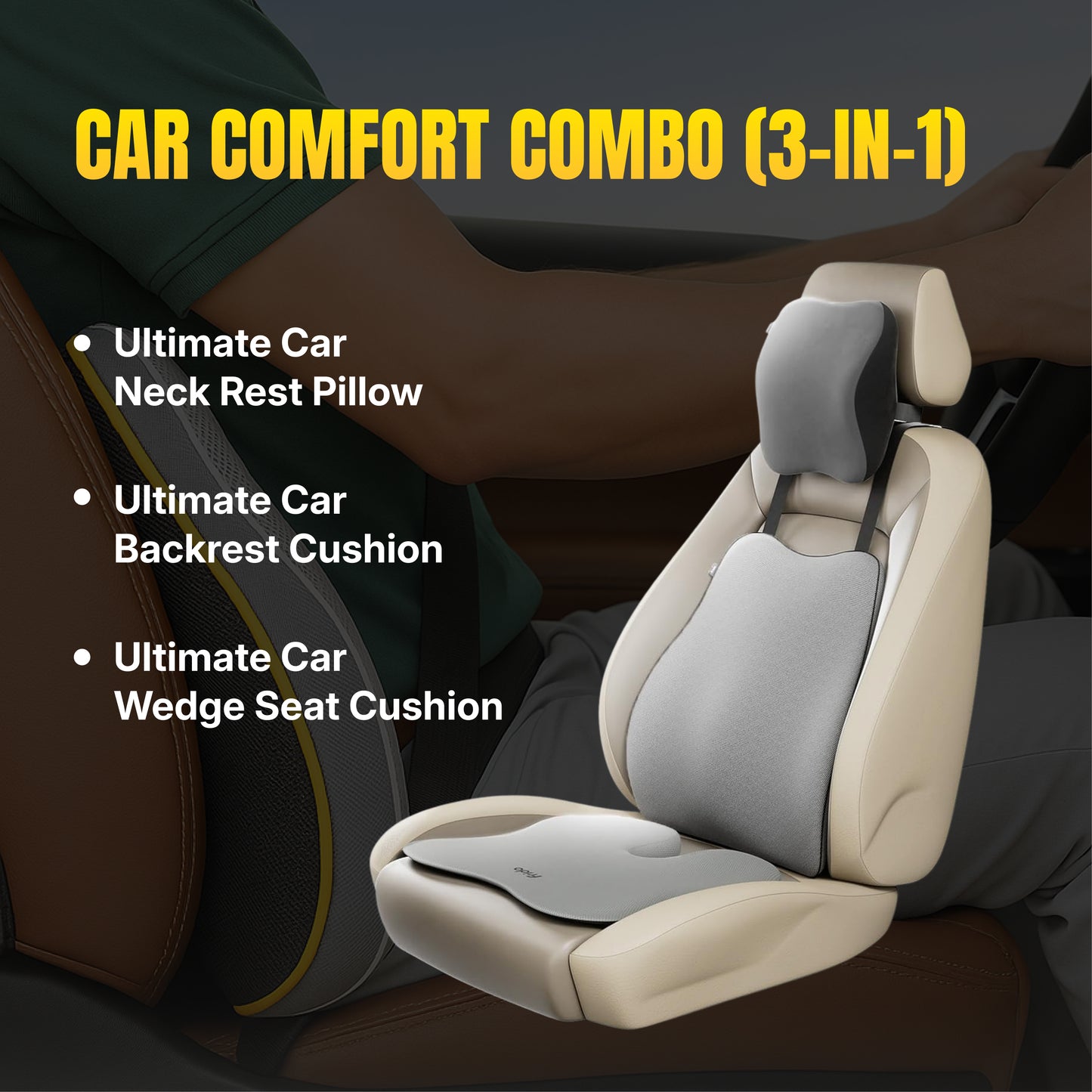 Hoora Seat Cusion (Combo Of 3)