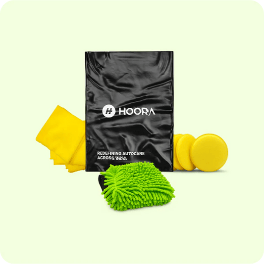 Wash Mitt + 2 Microfiber + 2 Foam Applicator - Hoora Originals