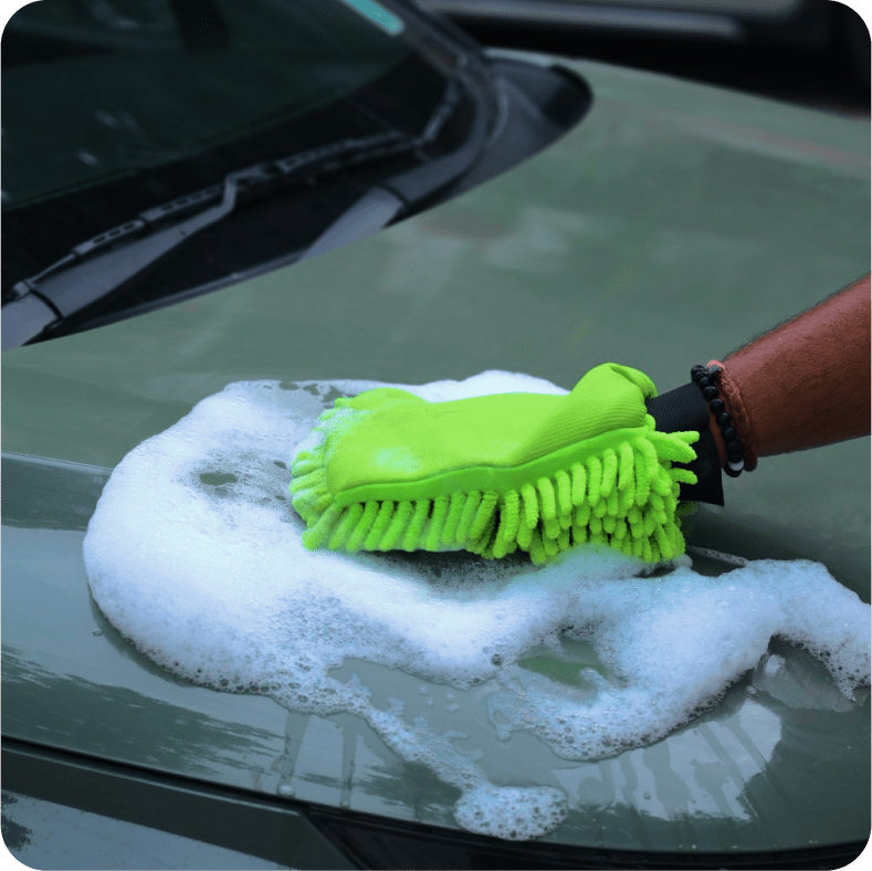 Wash Mitt + 2 Microfiber + 2 Foam Applicator - Hoora Originals